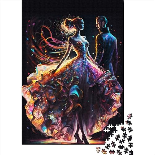 1000-teiliges Puzzle "Danz mit dir" für Erwachsene, Holzpuzzle, Halloween-Geschenke, Erwachsenenpuzzle, Lernspiel, Herausforderung, Spielzeug, 1000 Teile (75x50cm) von POLIUAWS