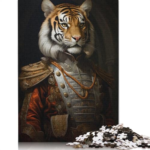 1000-teiliges Puzzle für Erwachsene, 1000-teiliges Puzzle im Tiger King-Malstil für Erwachsene, schwieriges und herausforderndes Spiel, 1000 Teile (38 x 26 cm) von POLIUAWS