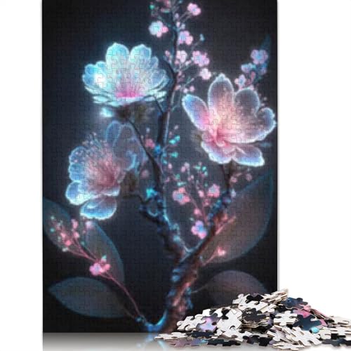 1000-teiliges Puzzle für Erwachsene, Pflaumenblüte, aus Papier, für Erwachsene, Lernspielzeug, Herausforderungsspielzeug, 1000 Teile (38 x 26 cm) von POLIUAWS