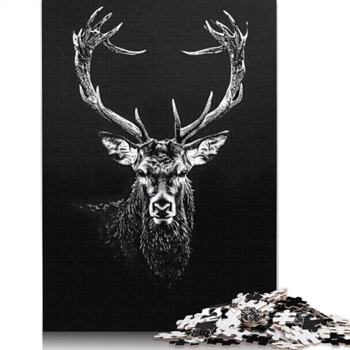 1000-teiliges Puzzle im Rocky Mountain Elk-Stil, Puzzlespiel, Spielzeug für Erwachsene, Familienpuzzle, Geschenkpuzzle, Erwachsene, herausfordernd, 1000 Teile (75 x 50 cm) von POLIUAWS