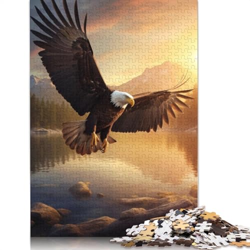 1000-teiliges Puzzle mit Adler im Flug auf dem Meer, Schwierigkeitsgrad: Puzzle, Lernspiel, Spielzeug, 1000 Stück (75 x 50 cm) von POLIUAWS