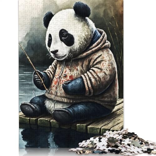 1000-teiliges Puzzle mit Angelpanda, Schwierigkeitsgrad für Erwachsene, Lernspiele, Spielzeug, Familiendekoration, 1000 Teile (38 x 26 cm) von POLIUAWS