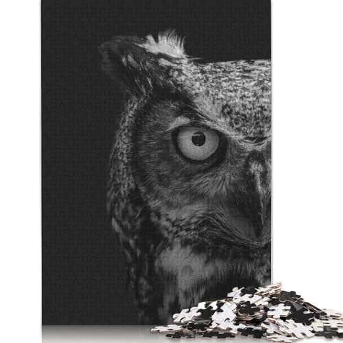 1000-teiliges Puzzle mit Eulen- und Tiermotiven, Schwierigkeitsgrad, Lernspiele, Spielzeug, 1000 Teile (75 x 50 cm) von POLIUAWS