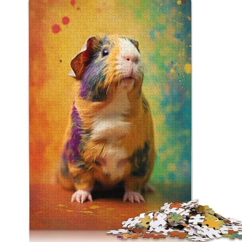 1000-teiliges Puzzle mit Meerschweinchen-Tieren, Schwierigkeitsgrad, Lernspiele, Spielzeug, 1000 Stück (75 x 50 cm) von POLIUAWS