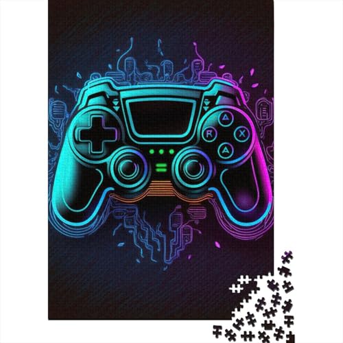 1000-teiliges Puzzle mit Neonspiel für Erwachsene und Jugendliche | Papierpuzzle | Nachhaltiges Puzzle für Erwachsene | 1000-teilige Spiele (38x26cm) von POLIUAWS