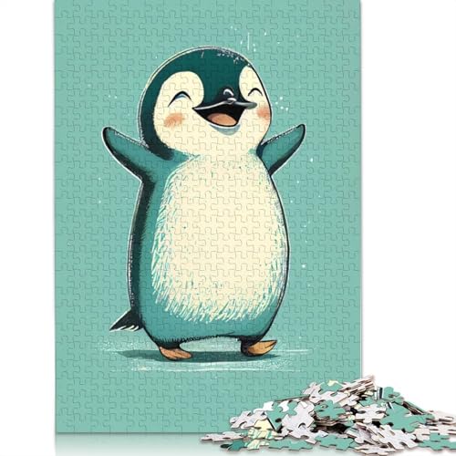 1000-teiliges Puzzle mit Pinguin-Motiv, Schwierigkeitsgrad, Lernspiele, Spielzeug, 1000 Teile (38 x 26 cm) von POLIUAWS