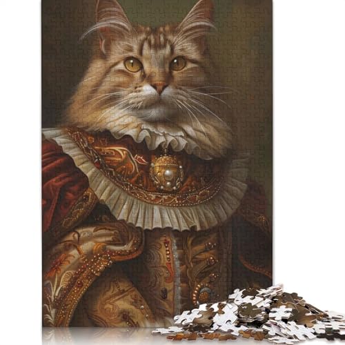 1000-teiliges Puzzle mit amerikanischer Bobtail-Katze, Schwierigkeitsgrad: Puzzle, Lernspiel, Spielzeug, 1000 Teile (38 x 26 cm) von POLIUAWS