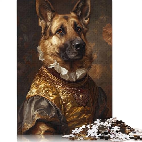 1000-teiliges Puzzle mit belgischem Schäferhund, Schwierigkeitsgrad für Erwachsene, Lernspielzeug, Spiele, Familiendekoration, 1000 Stück (38 x 26 cm) von POLIUAWS