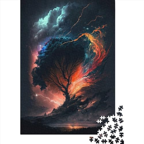 1000-teiliges Puzzle mit bunten Fantasy-Landschaften für Erwachsene und Jugendliche, nachhaltiges Holzpuzzle für Erwachsene | 1000-teilige Spiele (75x50cm) von POLIUAWS