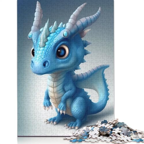 1000-teiliges Puzzles mit niedlichen Drachen für Erwachsene, Halloween-Geschenk, Papierpuzzles für Erwachsene und Jugendliche, 1000-teiliges Lernpuzzle (38 x 26 cm) von POLIUAWS
