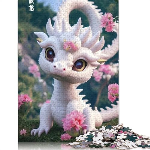 1000-teiliges Puzzles mit niedlichen Drachen für Erwachsene, Halloween-Geschenk, Papierpuzzles für Erwachsene und Jugendliche, 1000-teiliges Lernpuzzle (38 x 26 cm) von POLIUAWS