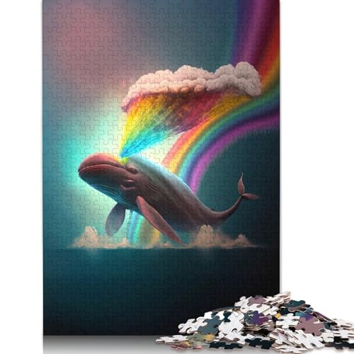 1000-teiliges Regenbogenwal-Puzzle für Erwachsene und Teenager, Lernspiele für zu Hause, DIY-Spielzeug, 1000 Stück (75 x 50 cm) von POLIUAWS