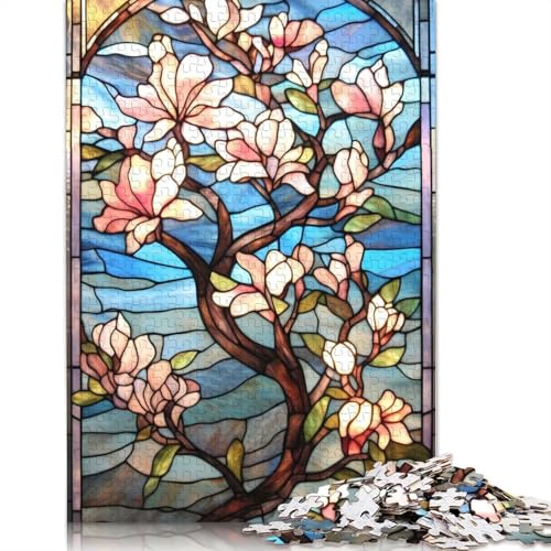 1000-teiliges Sakura Bloom-Puzzle mit japanischer Kunst für Erwachsene, Papierpuzzle, Lernspiel für Erwachsene Teenager, 1000 Teile (38 x 26 cm) von POLIUAWS