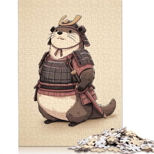 1000-teiliges Samurai-Otter-Puzzle für Erwachsene, Schwierigkeitsgrad: Puzzle, Lernspielzeug, Spiele, 1000 Stück (75 x 50 cm) von POLIUAWS