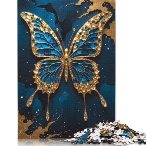 1000-teiliges Schmetterlings-Kintsugi-Kunst-Puzzle für Erwachsene und Teenager, Lernspiele für zu Hause, DIY-Spielzeug, 1000 Stück (75 x 50 cm) von POLIUAWS