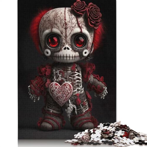 1000-teiliges Voodoo-Puppen-Clown-Puzzle für Erwachsene, Papierpuzzle für Erwachsene und Jugendliche, Lernpuzzle, 1000 Teile (75 x 50 cm) von POLIUAWS