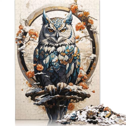 1000-teiliges Winter-Puzzle „Watchful Guardian“, Schwierigkeitsgrad für Erwachsene, stärkt die Beziehungen zwischen Familienmitgliedern, 1000 Stück (38 x 26 cm) von POLIUAWS