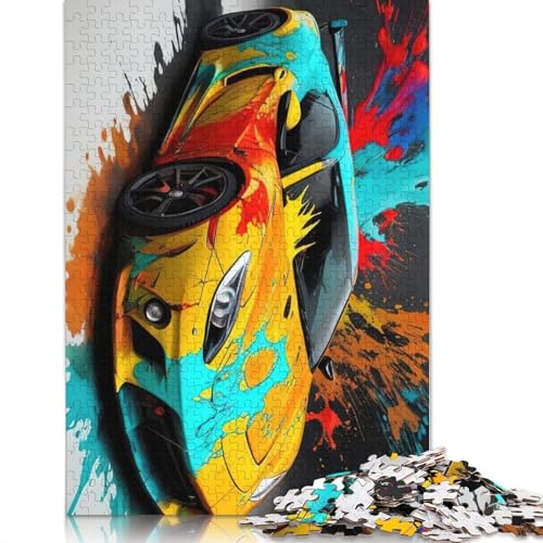 1000-teiliges buntes Sportwagen-Puzzle für Erwachsene und Jugendliche ab 12 Jahren, Geschenke für Heiligabend, 1000 Teile (38 x 26 cm) von POLIUAWS
