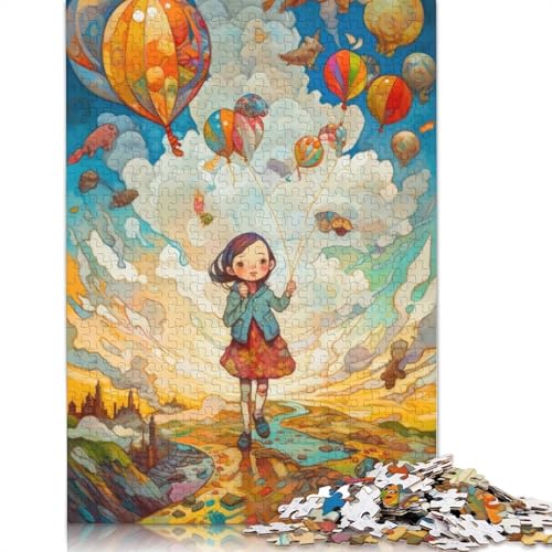 1000-teiliges süßes Ölgemälde mit Luftballons, Puzzle für Erwachsene, Puzzles, Lernspielzeug, 1000 Stück (75 x 50 cm) von POLIUAWS