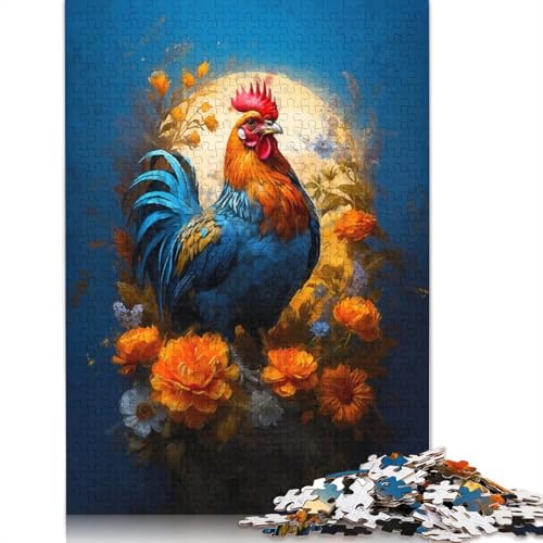A Roosters Dream 1000-teiliges Puzzle für Erwachsene, Spielzeug, Denkspiel, Lernspiel für Erwachsene, Stressabbau, Heimdekoration, 1000 Teile (38 x 26 cm) von POLIUAWS