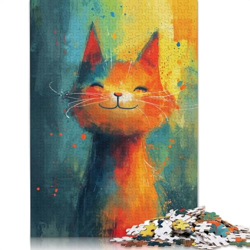 Abstract Feline Art Puzzles 1000 Teile Schwer Puzzle Spielzeug Lernspiel Impossible Herausforderungsspielzeug Für Erwachsene Und Kinder in Bewährter 1000pcs (75x50cm) von POLIUAWS