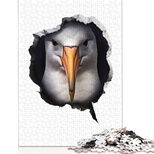 Albatross Face Wall Gift Puzzle 1000-teilige Schwer Puzzle Spielzeug Lernspiel Impossible Herausforderungsspielzeug Für Erwachsene Kinder 1000pcs (75x50cm) von POLIUAWS