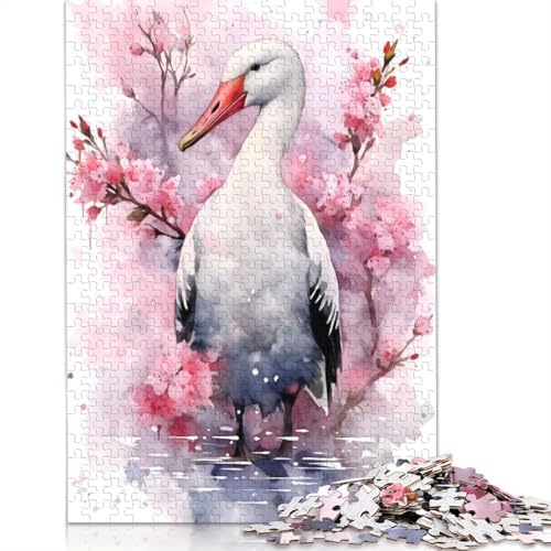 Albatross Kirschblüten-Puzzle, 1000 Teile, für Erwachsene, Spielzeug, Denkspiel, Lernspiel für Erwachsene, Stressabbau, Heimdekoration, 1000 Teile (75 x 50 cm) von POLIUAWS