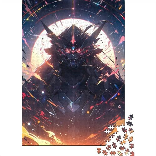 Anime-Samurai-Puzzle für Erwachsene, 1000 Teile (75 x 50 cm) von POLIUAWS