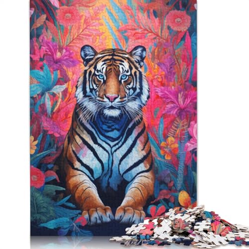 Anime Tiger Puzzle, Denksportaufgabe, Premium-Puzzle aus Karton für Kinder und Erwachsene ab 12 Jahren, 1000 Teile (38 x 26 cm) von POLIUAWS