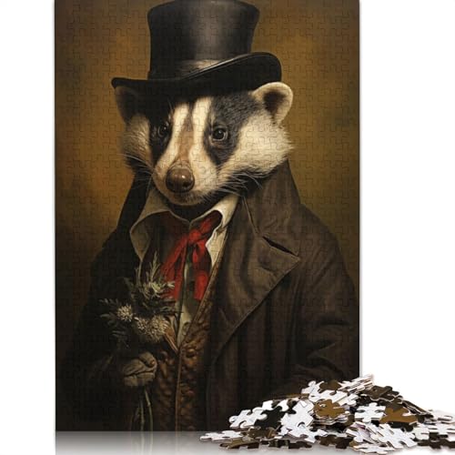 Anspruchsvolles Dachs-Puzzle mit 1000 Teilen für Erwachsene | Familienspaß-Puzzles für Erwachsene, Geschenke, Denkspiele, 1000 Teile (38 x 26 cm) von POLIUAWS