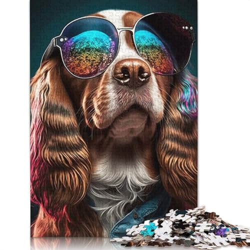 Art Bunte Hunde Puzzle, Familienspaß, 100% recycelter Karton, Puzzle für Kinder und Erwachsene ab 12 Jahren, 1000 Teile (75 x 50 cm) von POLIUAWS