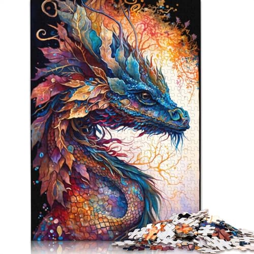 Art Dragon Puzzle für Erwachsene, 1000 Teile, DIY-Spiel, Puzzles für Erwachsene, für Frauen, für Erwachsene Kinder, 1000 Stück (75 x 50 cm) von POLIUAWS