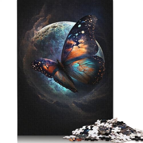 Art Dream Butterfly 1000-teiliges Puzzle, ab 18 Jahren, Lernspiele, Puzzles für Erwachsene, für Frauen, für Kinder ab 12 Jahren, 1000 Teile (75 x 50 cm) von POLIUAWS