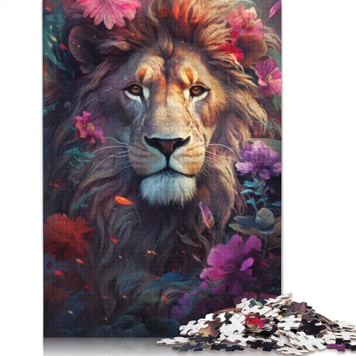 Art Lion Puzzle, Lernspiele, Familienaktivitäten, Premium-Karton-Puzzle für Frauen und Männer, 1000 Teile (75 x 50 cm) von POLIUAWS