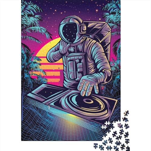 Astronaut DJ-Puzzle, 1000 Teile, für Erwachsene, für Halloween, ab 14 Jahren, 1000 Teile (75 x 50 cm) von POLIUAWS