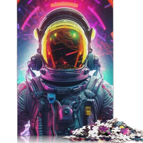 Astronaut Kunstpuzzle für Erwachsene, pädagogisches Spiel, Herausforderungsspielzeug, 1000 Teile (38 x 26 cm) von POLIUAWS