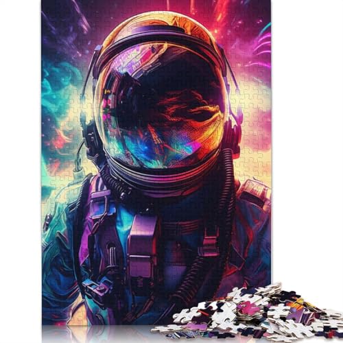 Astronaut Kunstpuzzle für Erwachsene 1000 Teile Puzzle für Jugendliche ab 12 Jahren, Geschenke für Heiligabend, 1000 Teile (38x26cm) von POLIUAWS