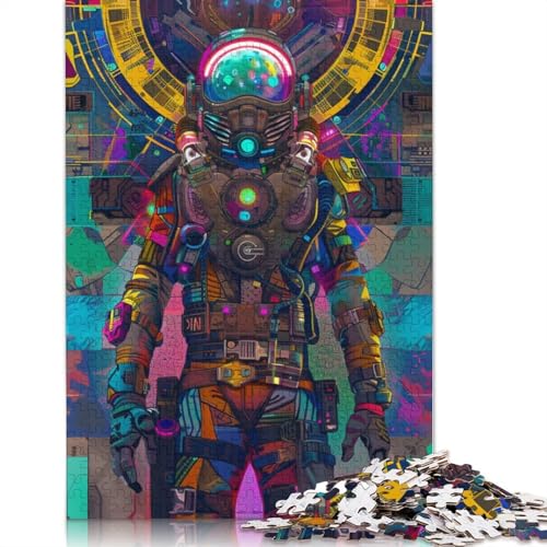 Astronauten-Roboter-Puzzle, schwierig, 100% recycelter Karton, Puzzle für Damen und Herren, 1000 Teile (75 x 50 cm) von POLIUAWS