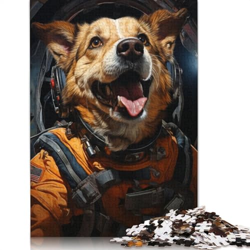 Astronautenhund-Puzzle, 1000 Teile, Familienspaß, Puzzles für Erwachsene und herausforderndes Spiel, Spiele zum Stressabbau und einzigartige Geschenke, 1000 Teile (75 x 50 cm) von POLIUAWS