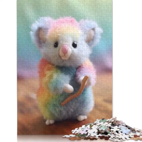 Baby Colorful Koala Bear Puzzles 1000 Teile Schwer Puzzle Spielzeug Lernspiel Impossible Herausforderungsspielzeug Für Erwachsene Und Kinder in Bewährter 1000pcs (75x50cm) von POLIUAWS