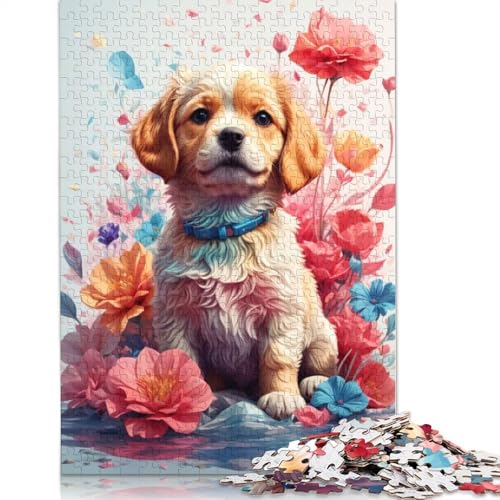 Baby Labrador Puzzle 1000-teilige Schwer Puzzle Spielzeug Lernspiel Impossible Herausforderung Spielzeug Für Erwachsene Kinder 1000pcs (75x50cm) von POLIUAWS