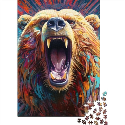 Bär-Puzzle, 1000 Teile, für Erwachsene und Jugendliche, Papierpuzzle für Erwachsene und Jugendliche ab 12 Jahren, 1000 Teile (38 x 26 cm) von POLIUAWS