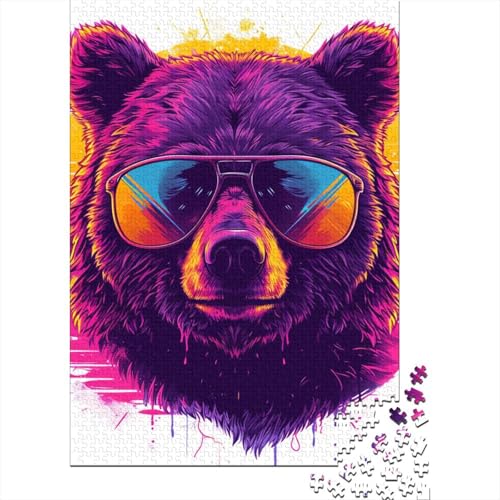 Bär Puzzle 1000 Teile für Erwachsene, Papierpuzzle für Erwachsene und Jugendliche ab 12 Jahren, 1000 Teile (38x26cm) von POLIUAWS