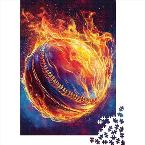 Baseball-Puzzle, 1000 Teile, Holzpuzzle für Erwachsene, pädagogisches Spiel, Herausforderungsspielzeug, 1000 Teile (75 x 50 cm) von POLIUAWS
