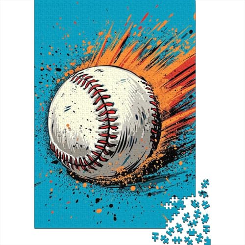Baseball-Puzzle, 1000 Teile, Papierpuzzle für Kinder, Lernspiel für Erwachsene und Jugendliche, 1000 Teile (38 x 26 cm) von POLIUAWS