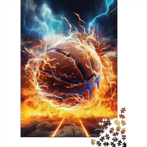 Basketball Puzzle 1000 Teile für Erwachsene, Puzzle für Erwachsene, nachhaltiges Puzzle für Erwachsene | 1000-teilige Spiele (75x50cm) von POLIUAWS