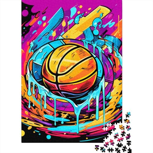 Basketball-Puzzle aus Holz, 1000 Teile, für Erwachsene, Lernspiel, Herausforderung, Spielzeug, 1000 Teile (75 x 50 cm) von POLIUAWS
