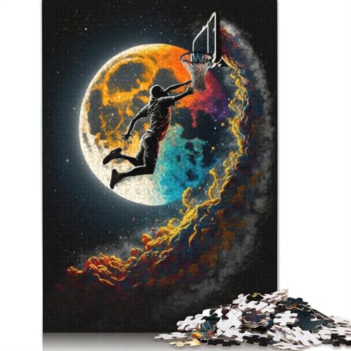Basketball-Sportpuzzle für Erwachsene ab 18 Jahren, Lernspiele, Puzzle für Erwachsene und Kinder, 1000 Teile (75 x 50 cm) von POLIUAWS