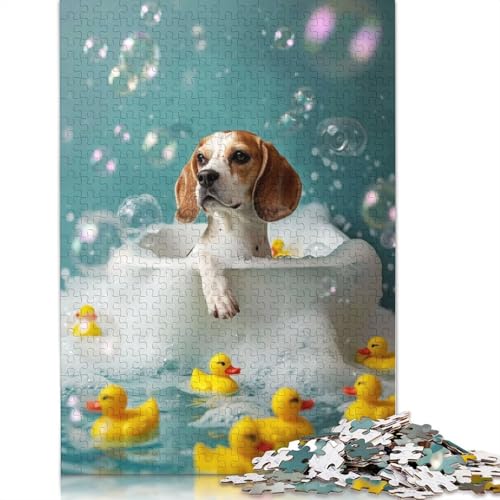 Beagle Dog Puzzle 1000 Teile Schwer Puzzle Spielzeug Lernspiel Impossible Herausforderung Spielzeug Für Erwachsene Und Kinder Ab 12 Jahren 1000pcs (75x50cm) von POLIUAWS