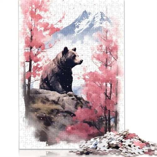 Bear Puzzles 1000 Teile Schwer Puzzle Spielzeug Pädagogisches Spiel Impossible Herausforderung Spielzeug Für Erwachsene Und Kinder in Bewährter 1000pcs (75x50cm) von POLIUAWS